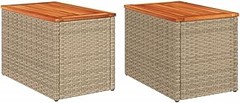 Comparativa entre mesas auxiliares de ratán sintético y madera