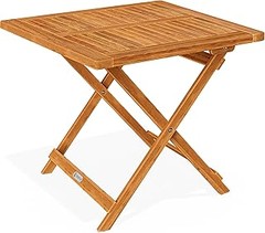 Decoración creativa con mesas auxiliares de madera para exteriores