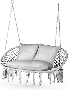 ¿Qué dimensiones debes considerar al comprar una silla colgante de exterior doble?