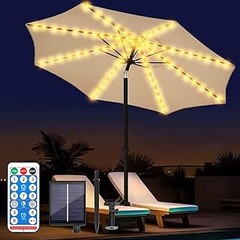 Las mejores luces decorativas para sombrillas en jardines pequeños