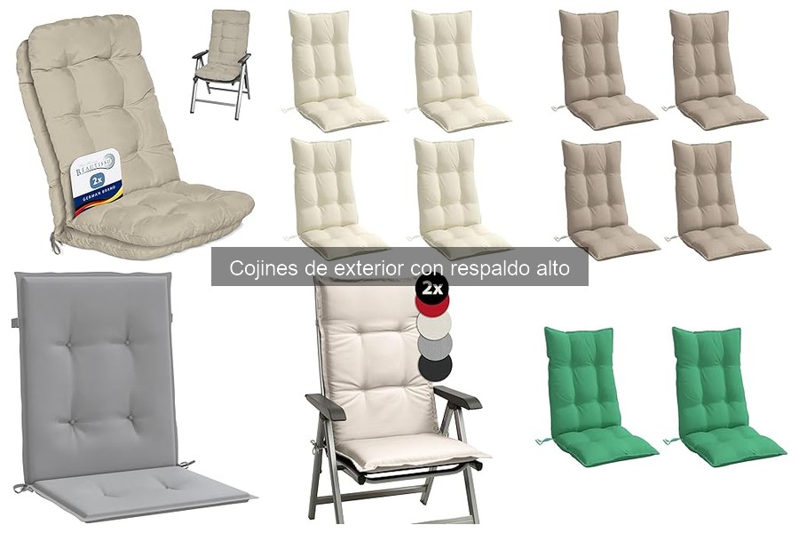 Ajusta tus cojines de exterior con respaldo alto cómodamente