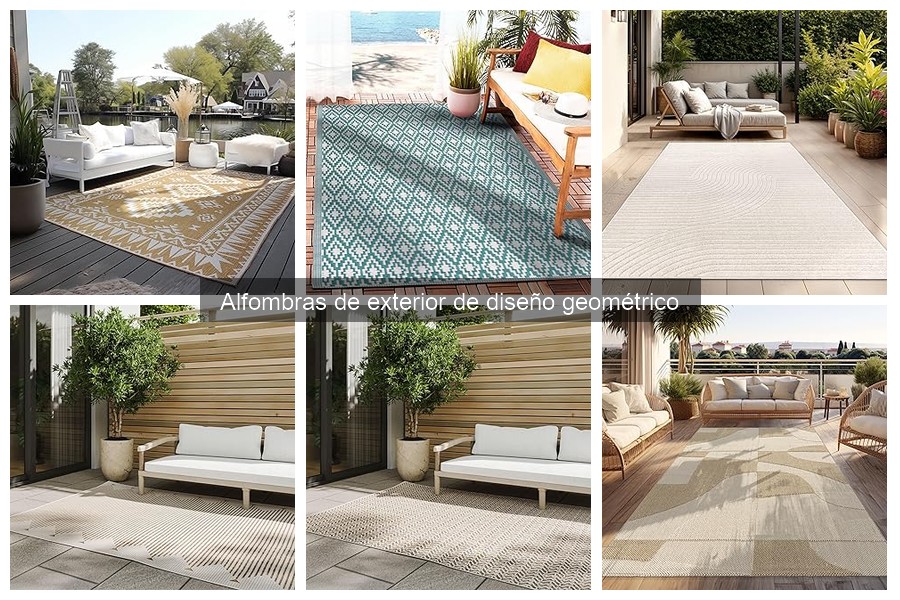 Alternativas a alfombras geométricas para exterior