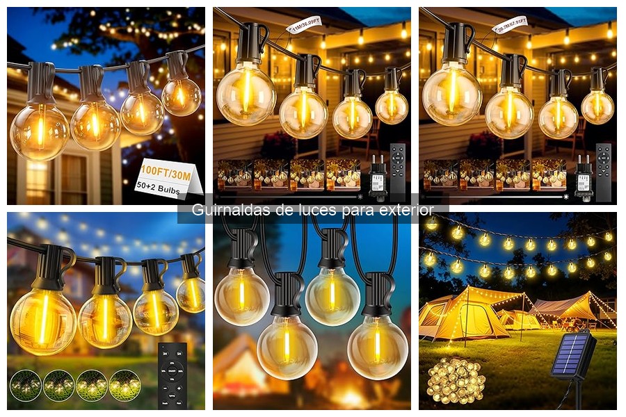 Alternativas a guirnaldas de luces para exterior