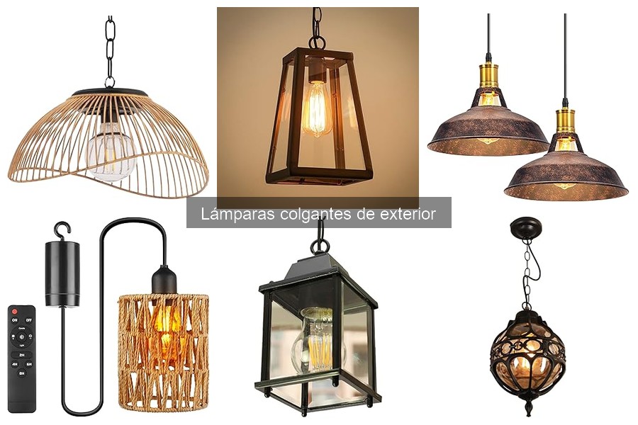 Alternativas a lámparas colgantes de exterior para tu hogar
