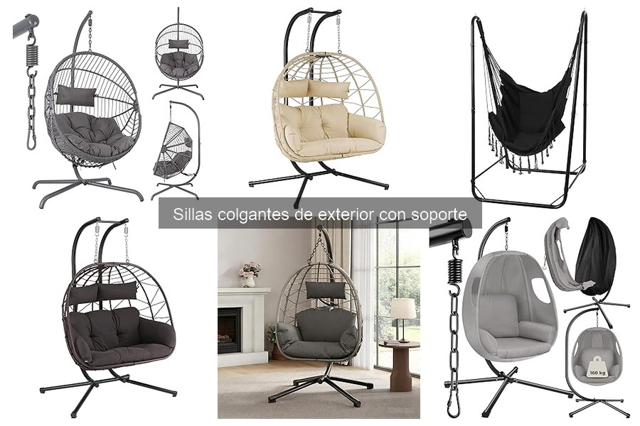 Alternativas a las sillas colgantes de exterior con soporte