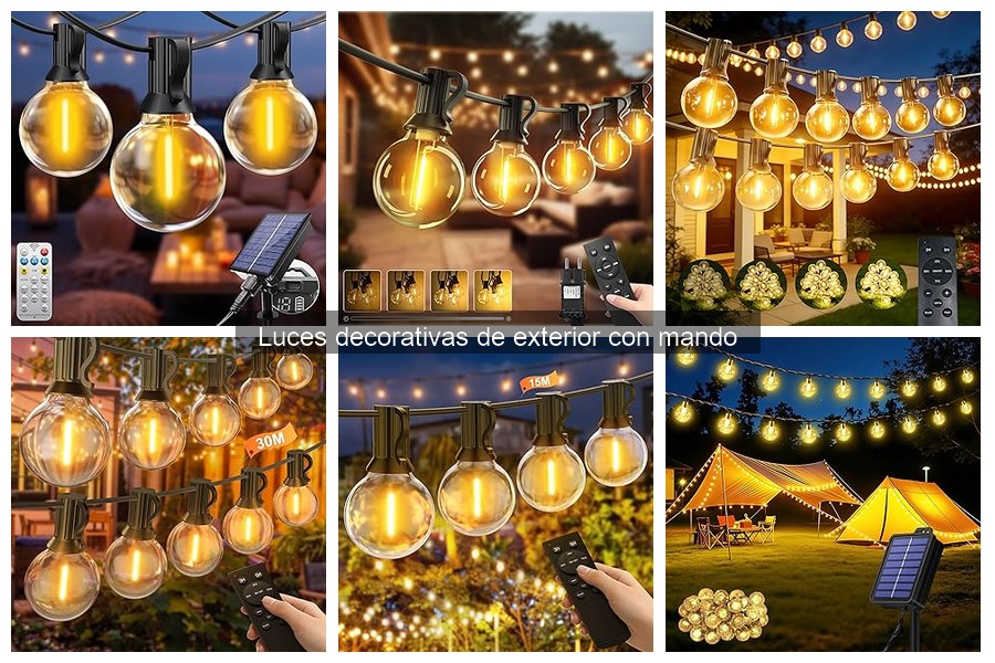 Alternativas a luces decorativas de exterior con mando