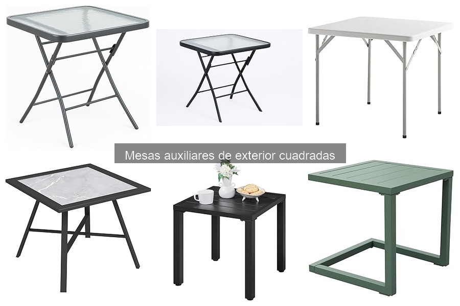 Alternativas a mesas auxiliares cuadradas para exteriores