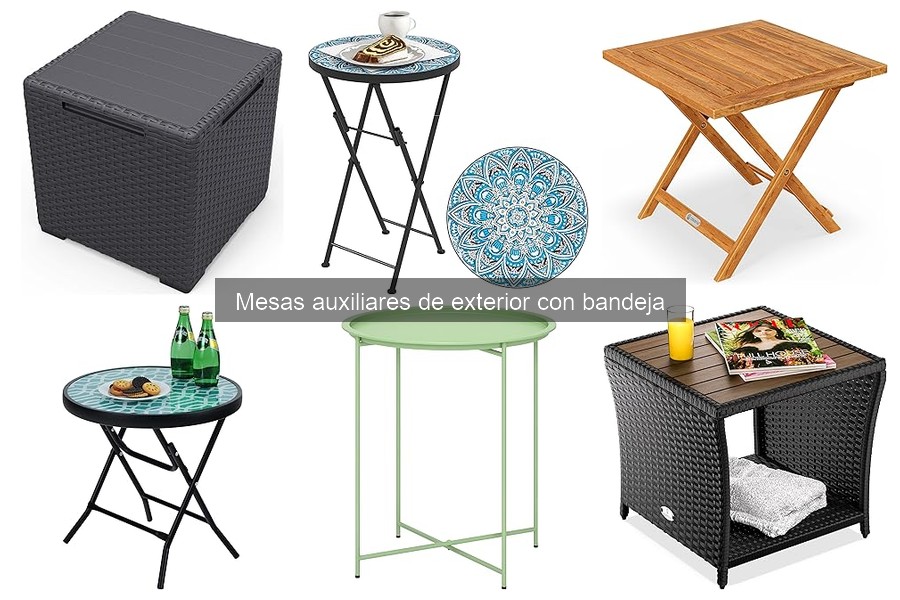 Alternativas a mesas auxiliares de exterior con bandeja