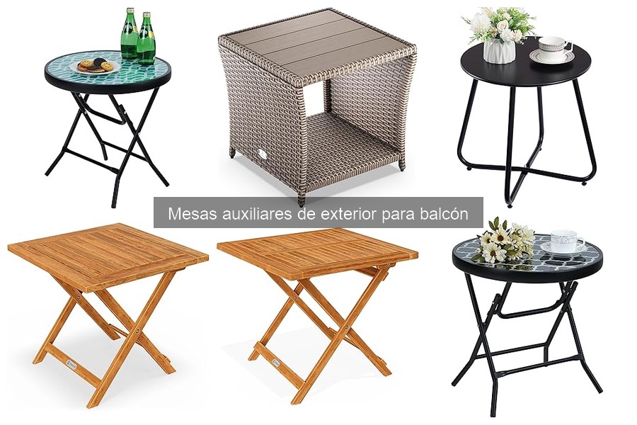 Alternativas a mesas auxiliares de exterior para balcón