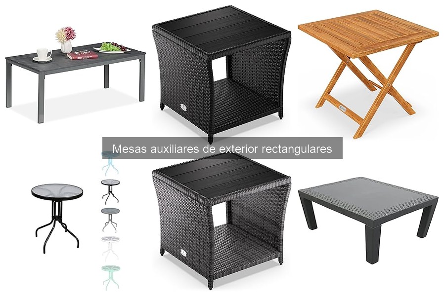 Alternativas a mesas auxiliares de exterior rectangulares