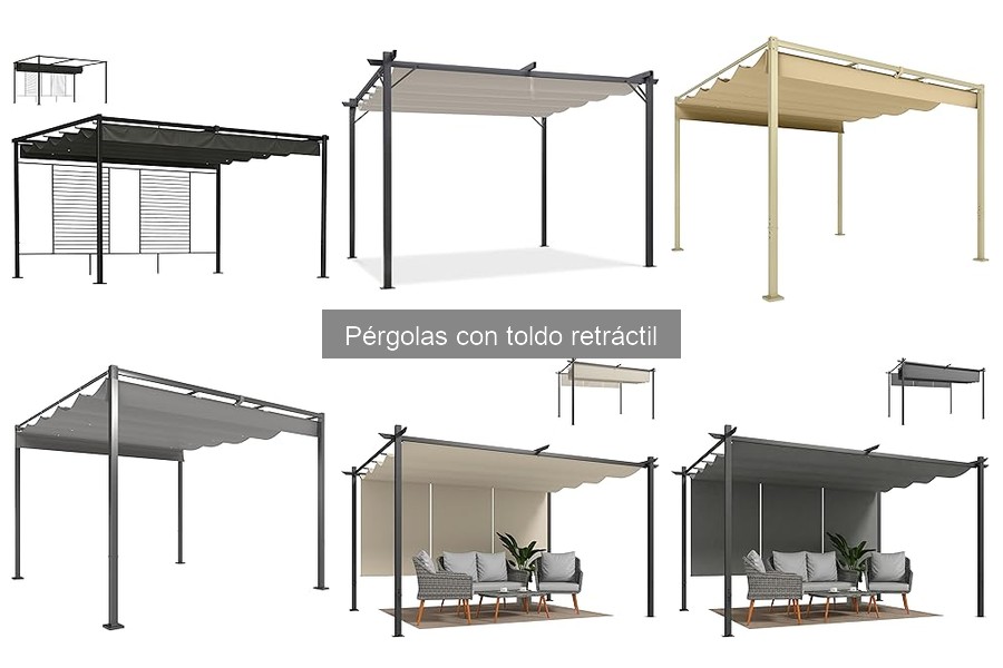 Alternativas a pérgolas con toldo retráctil para exteriores