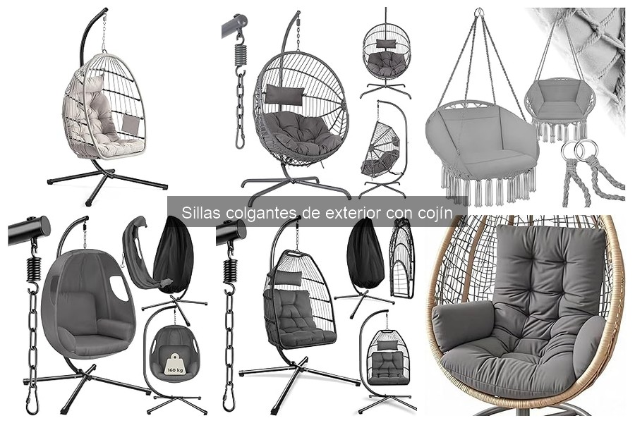 Alternativas a sillas colgantes de exterior con cojín