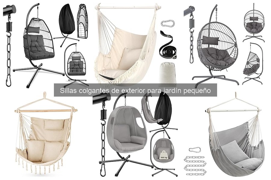 Alternativas a sillas colgantes para jardines pequeños