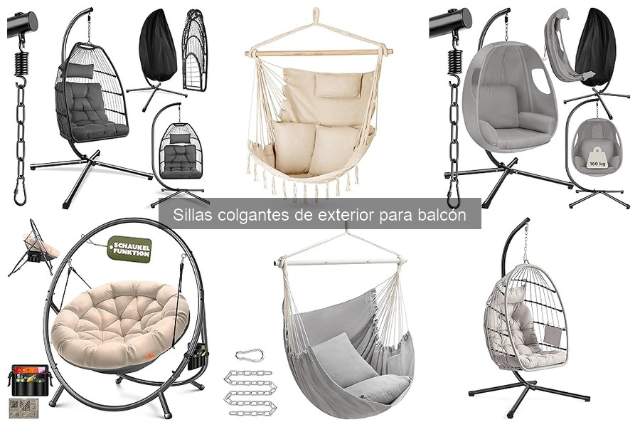 Alternativas a sillas colgantes para un balcón relajante