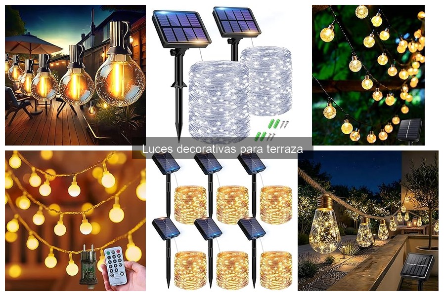 Alternativas creativas a luces decorativas para terraza