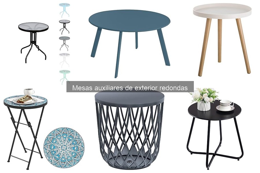 Alternativas creativas a mesas auxiliares de exterior redondas