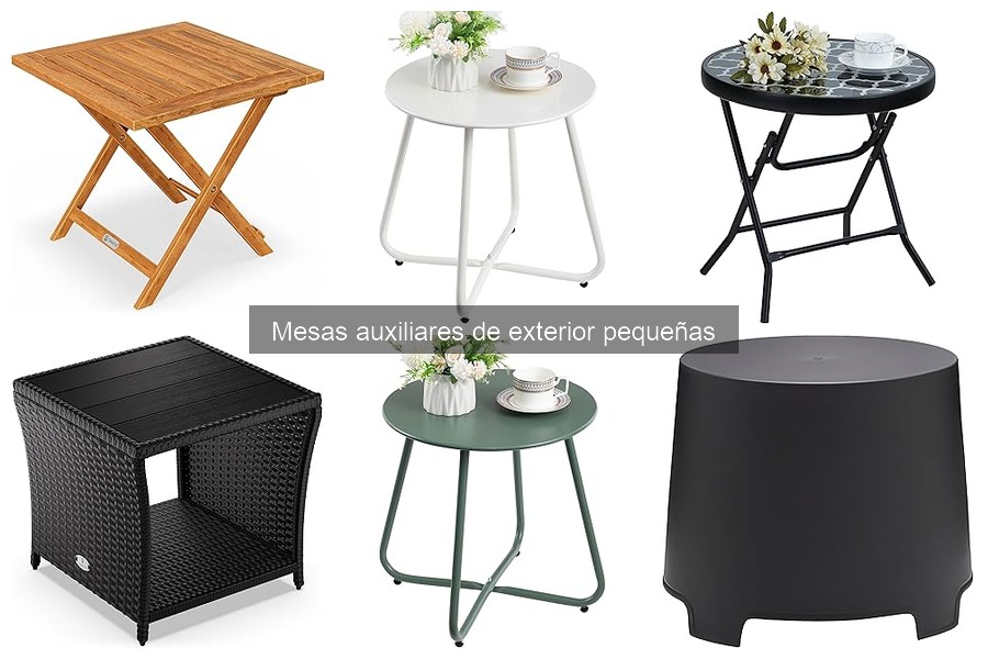 Alternativas creativas a mesas auxiliares pequeñas para exterior