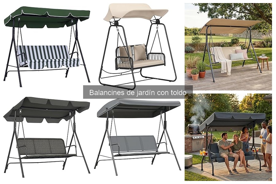 Balancines de jardín con toldo perfectos para espacios pequeños