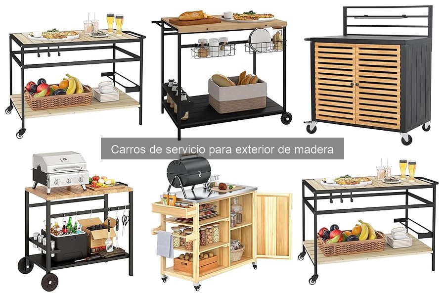 Carros de servicio de madera: características y usos al aire libre
