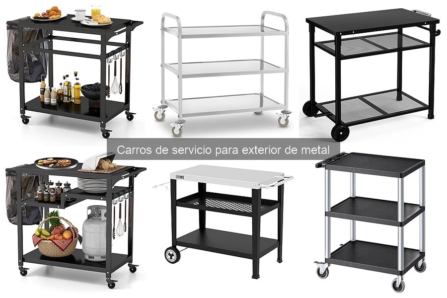 Carros de servicio para exterior de metal: características y usos