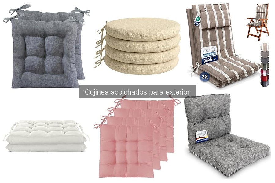 Cojines acolchados para exterior: características y usos
