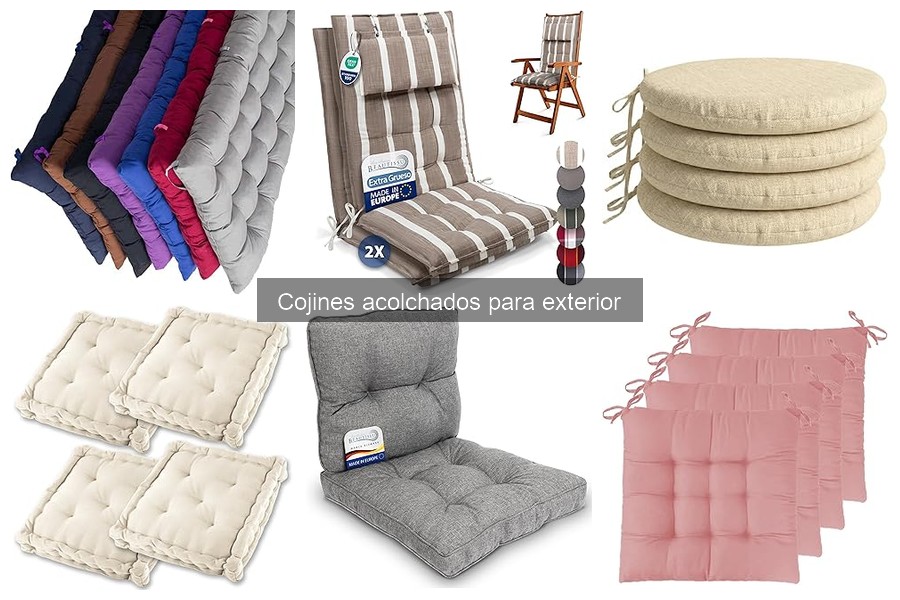 Cojines Acolchados Resistentes a la Intemperie para Exterior