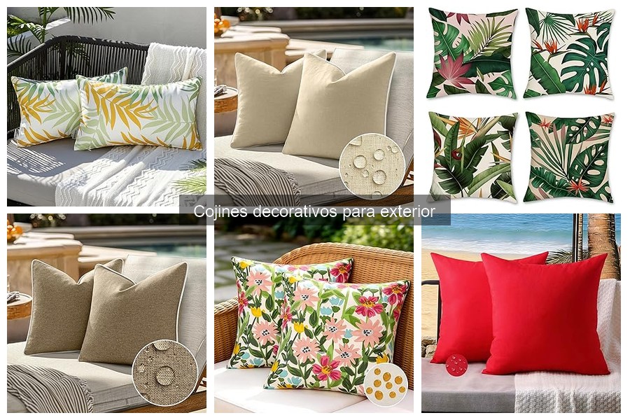 Cojines decorativos para exterior: características y funciones