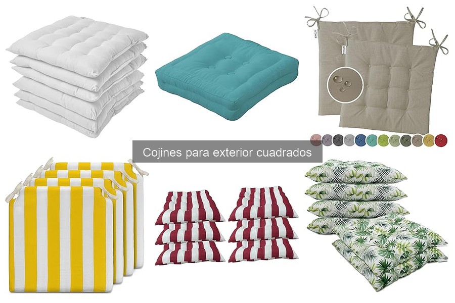 Cojines para exterior cuadrados: ¿Son resistentes al agua?