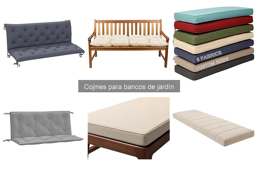 Cojines personalizables para bancos de jardín: Estilo y comodidad