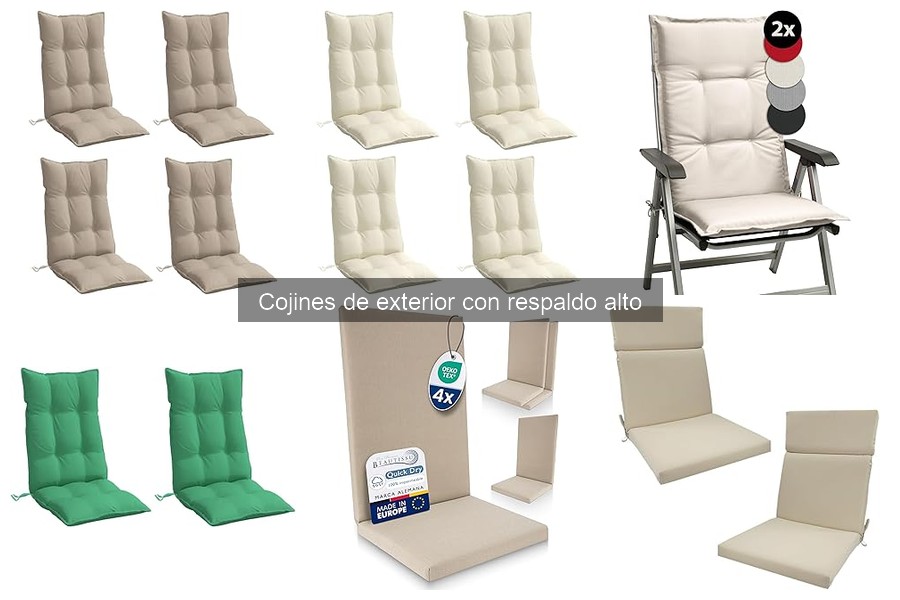 Cómo cuidar cojines de exterior con respaldo alto