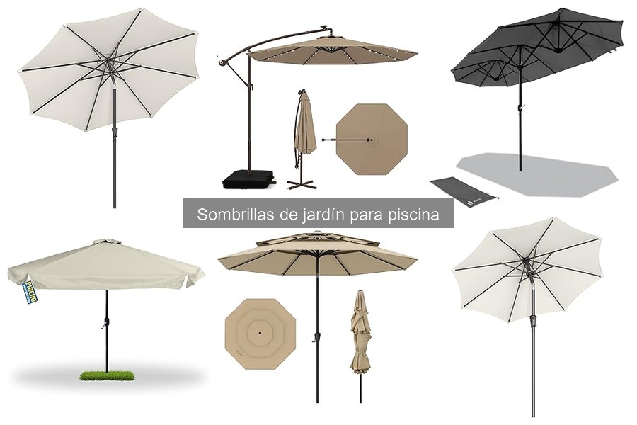 Cómo instalar una sombrilla de jardín en la piscina