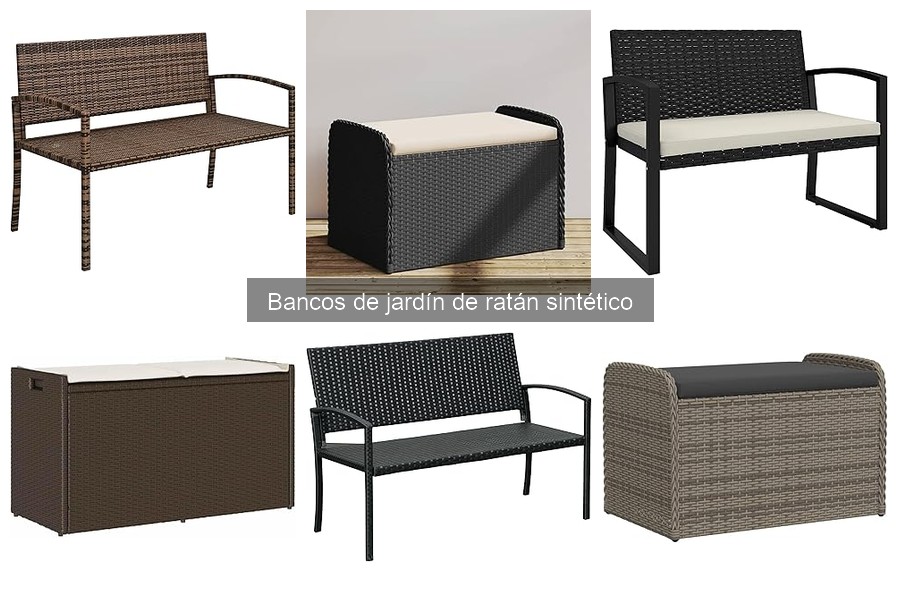 Comparativa: Bancos de jardín de ratán sintético vs madera