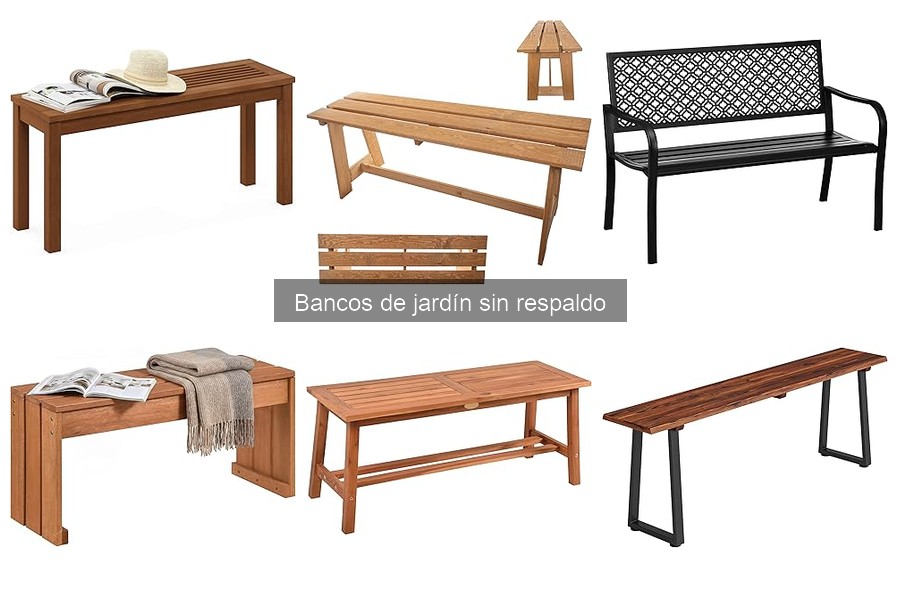 Comparativa: Bancos de jardín sin respaldo vs con respaldo