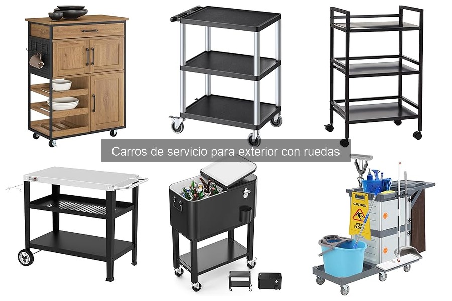 Comparativa: Carros de servicio de metal vs plástico para exterior