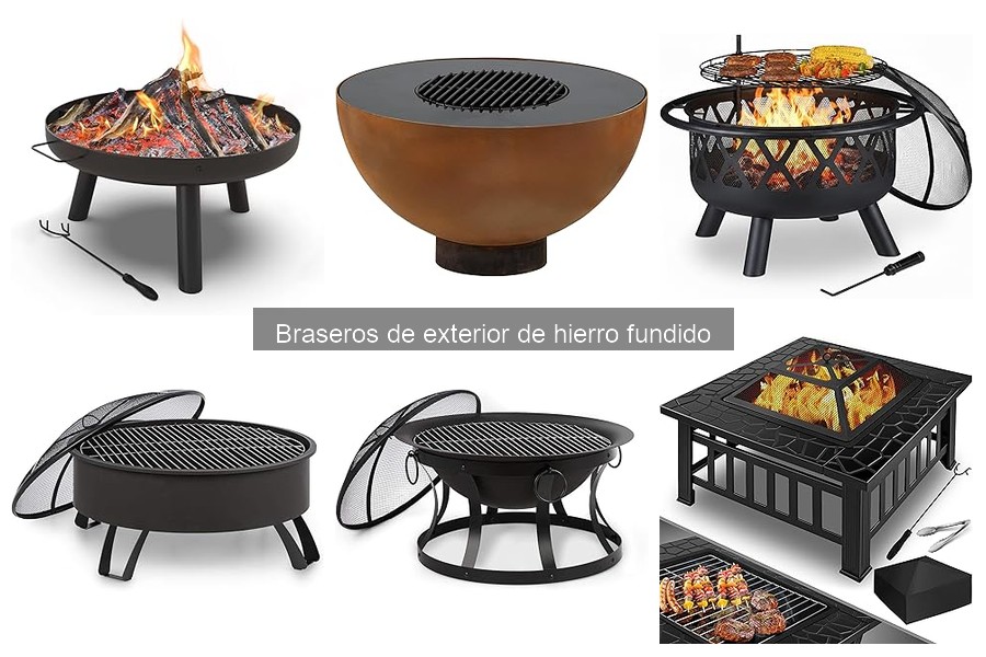 Comparativa de braseros de hierro fundido y otros materiales