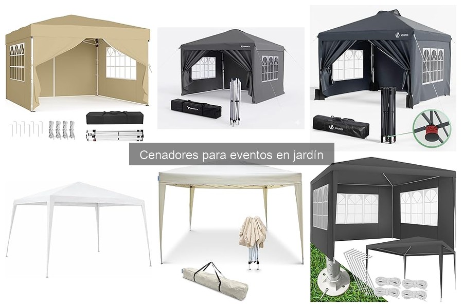 Comparativa de cenadores de jardín: acero, aluminio y madera