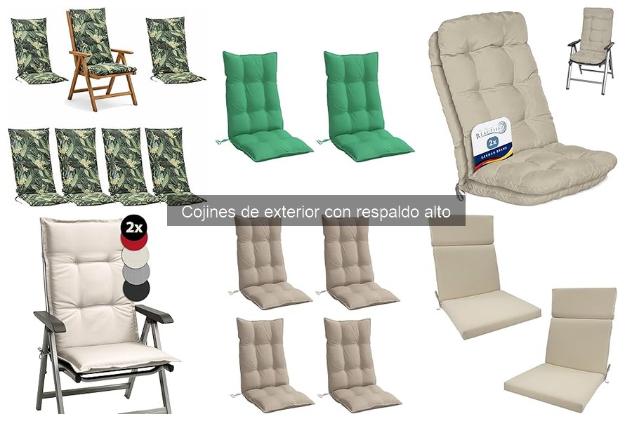 Comparativa de cojines de exterior con respaldo alto