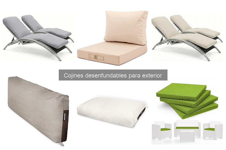 Comparativa de materiales en cojines desenfundables para exterior