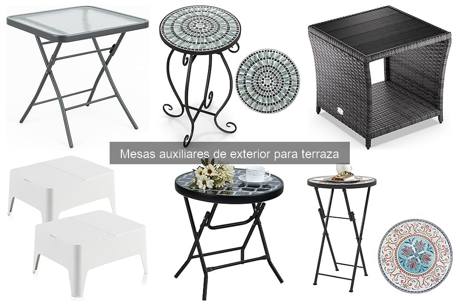 Comparativa de materiales en mesas auxiliares de exterior