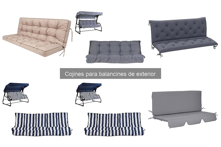 Comparativa de materiales para cojines de balancines de exterior