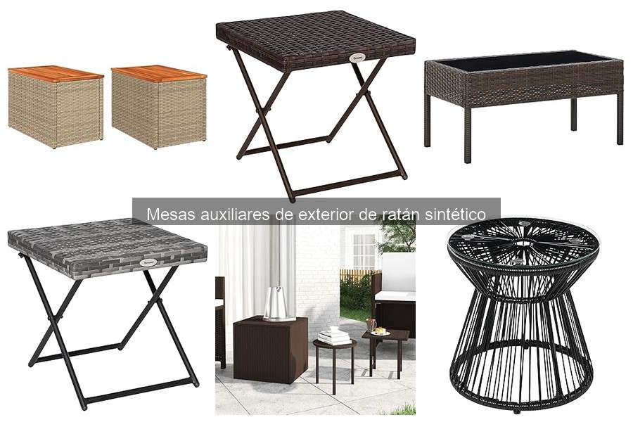 Comparativa de mesas auxiliares: ratán sintético vs madera