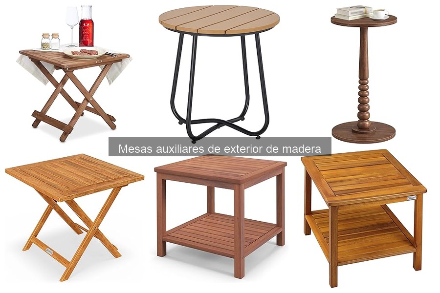 Comparativa de precios de mesas auxiliares de exterior de madera