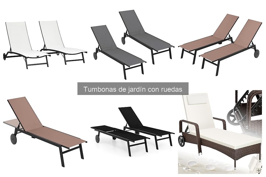 Comparativa de tumbonas de jardín con ruedas: marcas y precios