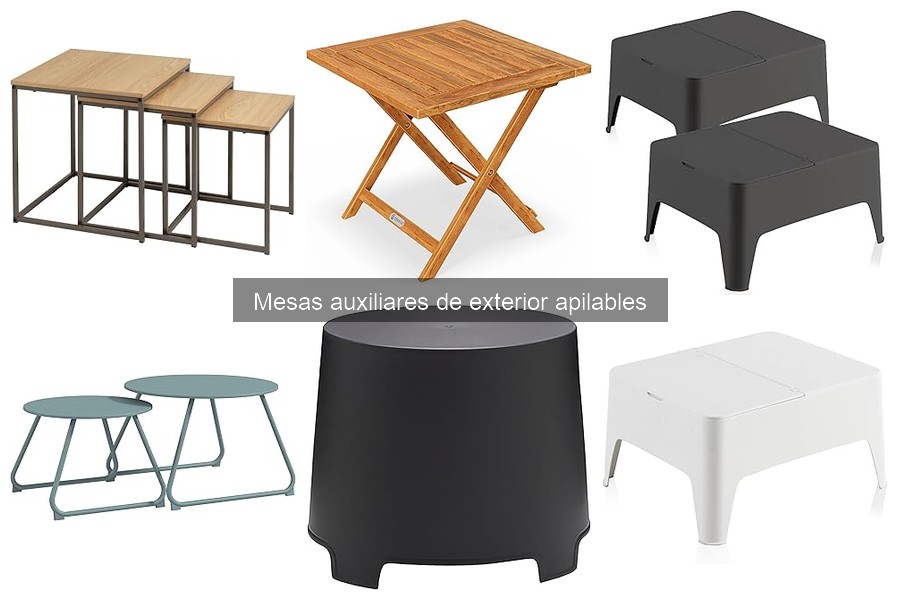Comparativa: Mesas Auxiliares Apilables de Madera y Metal