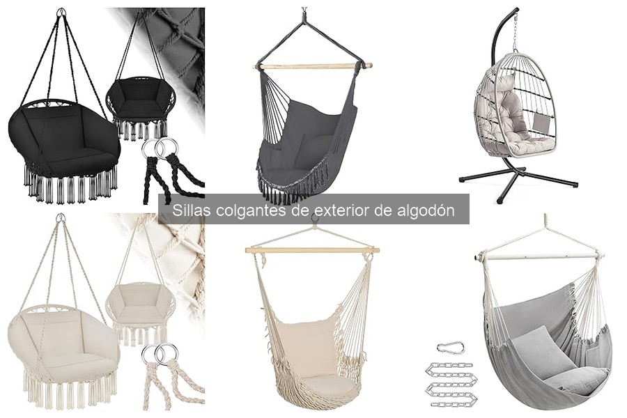 Comparativa: Sillas Colgantes de Algodón vs Mimbre