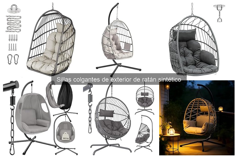 Comparativa Sillas Colgantes de Ratán Sintético vs. Madera
