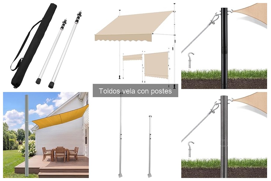 Comparativa: Toldos Vela con Postes vs. Retráctiles