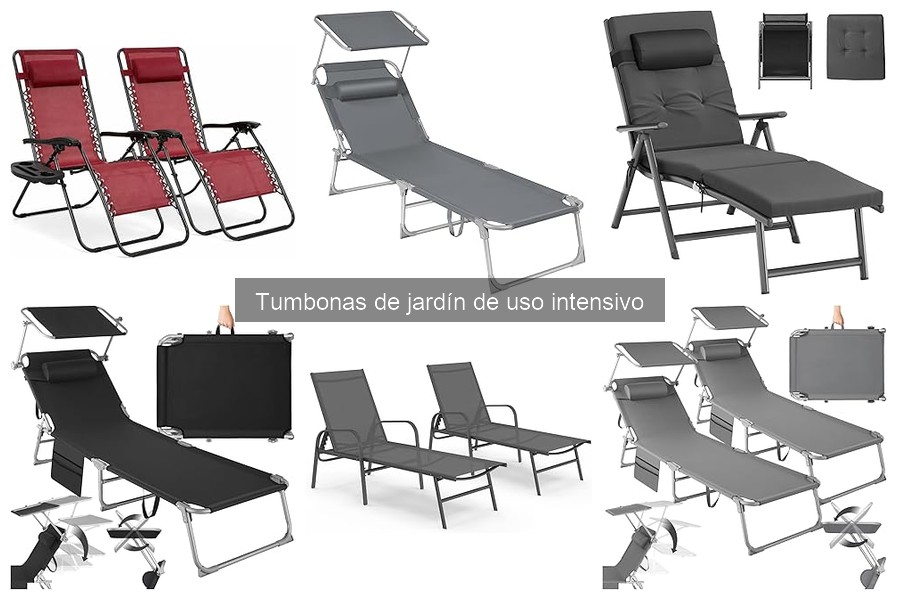 Comparativa Tumbonas de Jardín: Uso Intensivo vs Normales