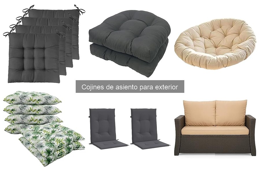 Diferencias entre cojines de asiento interior y exterior
