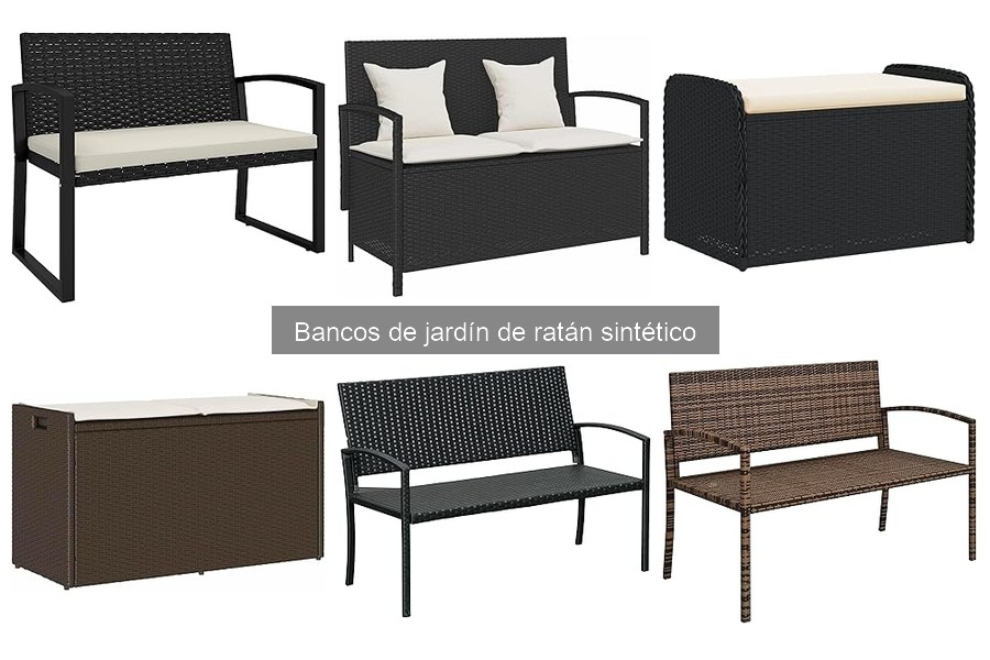 Dónde comprar bancos de jardín de ratán sintético al mejor precio